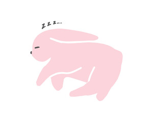 うさぎの手書きイラスト　主線なし　兎