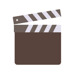 Fototapeta premium Cinema clapperboard flat vector illustration 