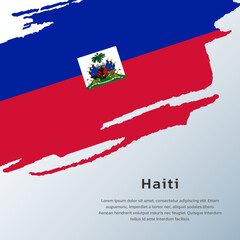 Illustration of Haiti flag Template