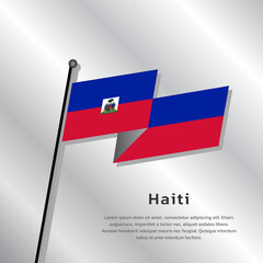 Illustration of Haiti flag Template