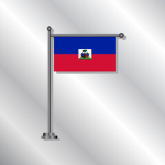 Illustration of Haiti flag Template