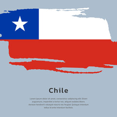 Illustration of Chile flag Template