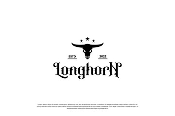 texas ranch, cattle farm badge logo design vintage style.