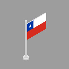 Illustration of Chile flag Template