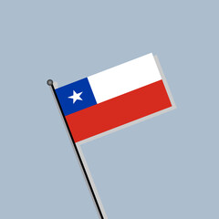 Illustration of Chile flag Template