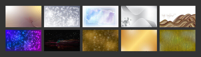 Big abstract bundle set vector background of watercolor gradient  bright colorful dark light line arts for any graphics design, brochure, banner, billboard, poster, invitation card, flyer