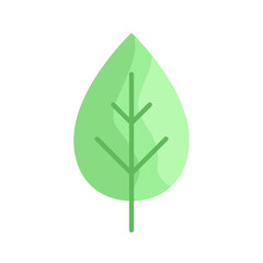 Natural green leaf vector illustration