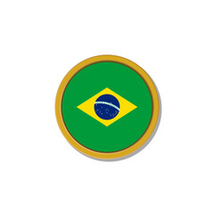 Illustration of Brazil flag Template