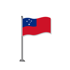 Illustration of Samoa flag Template