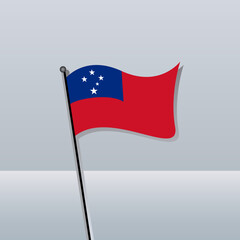 Illustration of Samoa flag Template