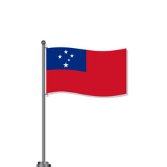 Fototapeta na wymiar Illustration of Samoa flag Template