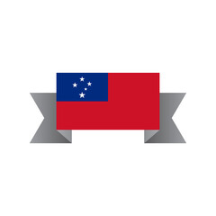 Illustration of Samoa flag Template