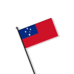 Illustration of Samoa flag Template