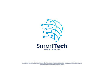 Future artificial intelligence logo design.