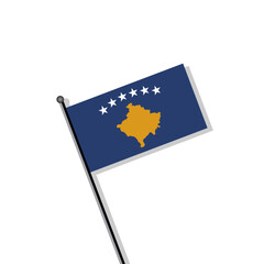 Illustration of  Kosovo flag Template