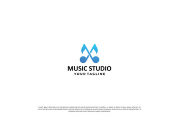 Creative and modern music logo, icon, symbol.