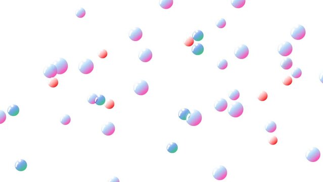 colorful bubbles background and 2d animation