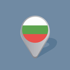 Fototapeta premium Illustration of Bulgaria flag Template