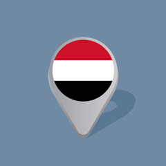 Illustration of Yemen flag Template