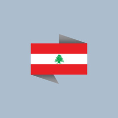 Illustration of Lebanon flag Template