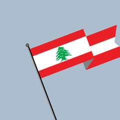Illustration of Lebanon flag Template