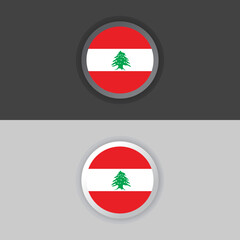 Illustration of Lebanon flag Template