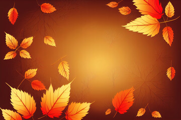 Fototapeta na wymiar Autumn leave white background copy space digital 3D illustration