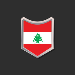 Illustration of Lebanon flag Template