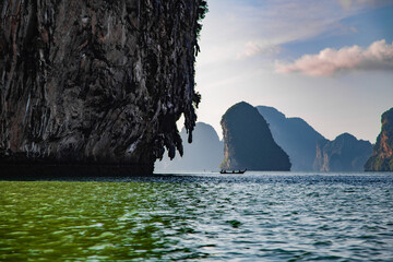 View of Phang Nga bay from the boat, Thailand