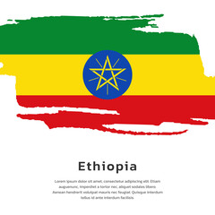 Illustration of Ethiopia flag Template