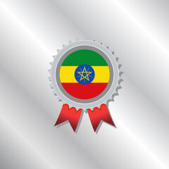 Illustration of Ethiopia flag Template