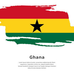Illustration of Ghana flag Template