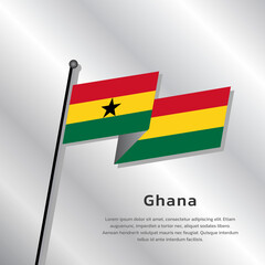 Illustration of Ghana flag Template