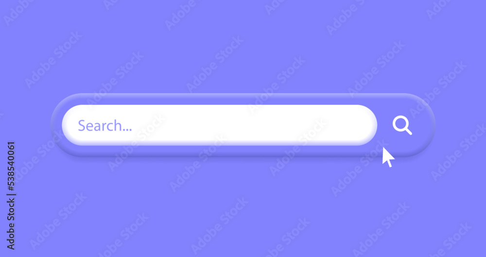 Fototapete search bar template frame with magnifier icon website interface background , 3d search boxes button 