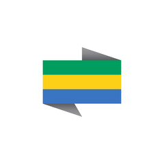 Illustration of Gabon flag Template