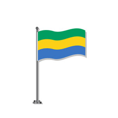Illustration of Gabon flag Template