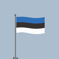 Illustration of Estonia flag Template