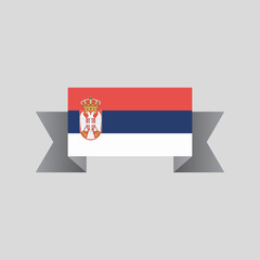 Illustration of Serbia flag Template
