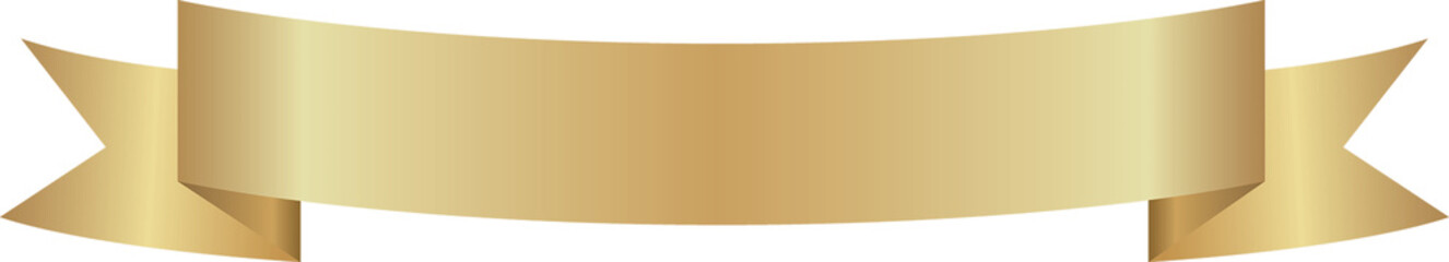 Gold Ribbon Label Tag Illustration