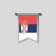 Illustration of Serbia flag Template