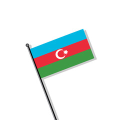 Illustration of Azerbaijan flag Template