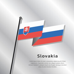 Illustration of Slovakia flag Template