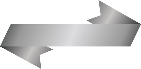 Silver Ribbon Label Tag Illustration