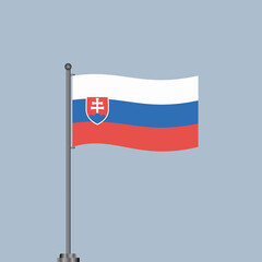 Illustration of Slovakia flag Template