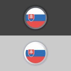 Illustration of Slovakia flag Template