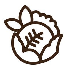 Fototapeta premium cabbage crop food vegetable icon