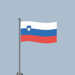 Illustration of Slovenia flag Template