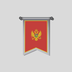 Illustration of Montenegro flag Template