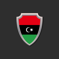 Illustration of Libya flag Template