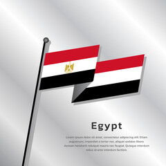 Illustration of Egypt flag Template